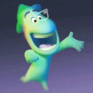 🐋 Joe Gardner Soul Joe Gardner, Soul, Disney, Pixar, animowany, postać, kreskówka, okulary telegram sticker