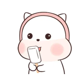 🍄 mignon, animal, dessin animé, glace, popsicle telegram sticker