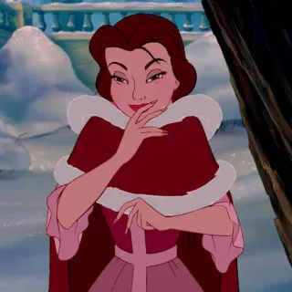 🥀 Belle Beauty and the Beast Belle, Disney, Beauty and the Beast, princess, animated telegram sticker