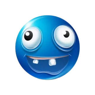 🥴 Desenho animado, Azul, Rosto, Pateta, Sorriso whatsapp sticker