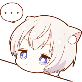 😶 ... Anime, Süß, Katze, Manga, Sticker, Kawaii, Illustration, Figur whatsapp sticker
