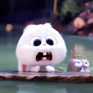 🐰 Snowball The Secret Life of Pets desenho animado, animal, coelho, coelhinho, animado whatsapp sticker