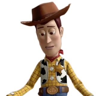 😔 Woody Toy Story Cowboy, Cartone animato, Personaggio, Sceriffo, Giocattolo telegram sticker