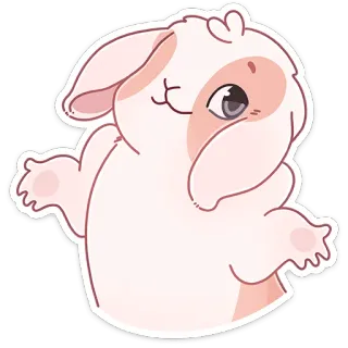 🤷‍♂️ coelho, coelhinho, fofo, animal, kawaii, adesivo whatsapp sticker