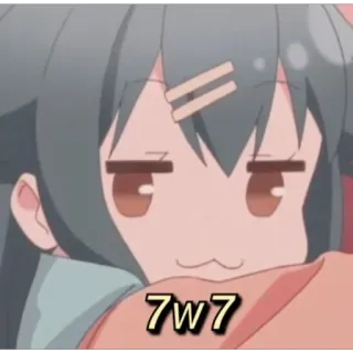 😏 7w7 anime, smirk, meme, face, expression telegram sticker