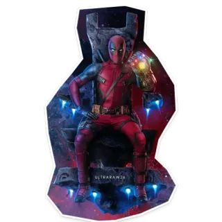 👌 Deadpool เดดพูล, มาร์เวล, หนังสือการ์ตูน, ซูเปอร์ฮีโร่, ถุงมืออินฟินิตี้ telegram sticker