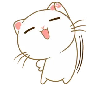 💃 chat, mignon, animal, chaton, joyeux, dessin animé, animal de compagnie telegram sticker