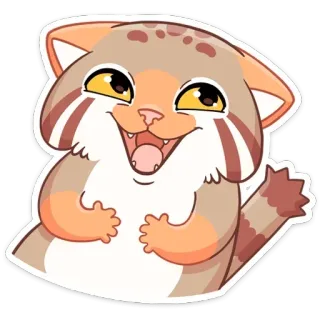 😀 chat, dessin animé, animal, mignon, autocollant telegram sticker