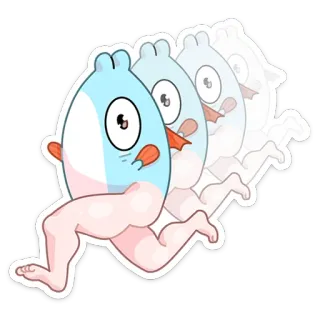 🏃‍♂️ การ์ตูน, วิ่ง, ตัวละคร, แอนิเมชั่น telegram sticker