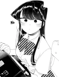 😳 Komi Shouko Komi Can't Communicate Ah Anime, Mangá, Uniforme escolar, Fofo, Komi Can't Communicate, Komi Shouko whatsapp sticker
