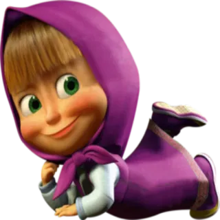 🙂 Masha Masha and the Bear kartun, Masha, Masha dan Beruang, gadis, imut telegram sticker