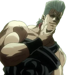 😏 Jean Pierre Polnareff JoJo's Bizarre Adventure Anime, Charakter, Muskulös, Jojo, Polnareff whatsapp sticker