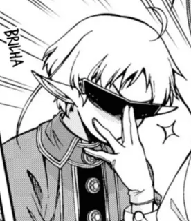 😎 BRILHA Anime, Manga, Sonnenbrille, Funkeln, Elf telegram sticker