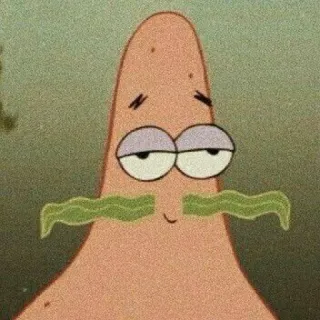 🍒 Patrick Star SpongeBob SquarePants Dibujos animados, Patricio Estrella, Bob Esponja, Bigote, Divertido, Animación telegram sticker