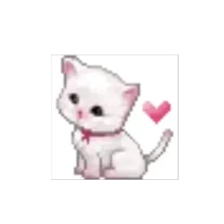 💗 white kitten telegram sticker