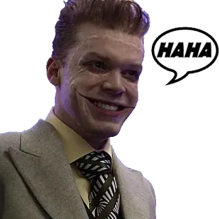 😂 HAHA sorriso, haha, risata, joker, cattivo, gotham telegram sticker