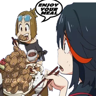 🍝 ENJOY YOUR MEAL essen, anime, mahlzeit, essen telegram sticker