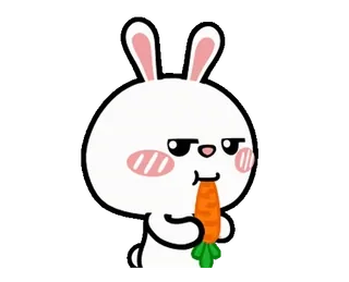 😂 kelinci, wortel, imut, kartun telegram sticker