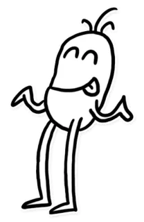 😋 мультфильм, боб, смешной, персонаж, иллюстрация telegram sticker
