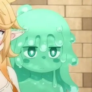 😕 slime, monstre, mignon, animé whatsapp sticker
