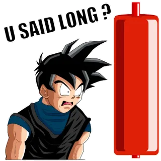 😧 Gohan U SAID LONG ? dragon ball, anime, gohan, long, market, finance telegram sticker