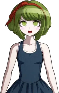 🌟 ragazza anime, capelli verdi, carina, ritratto, personaggio telegram sticker