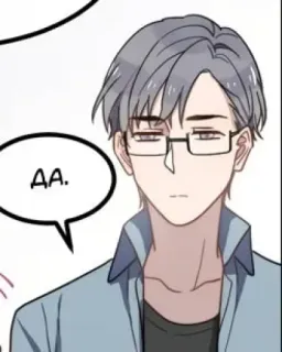 😌 ДА. uomo, occhiali, anime, russo, sì whatsapp sticker