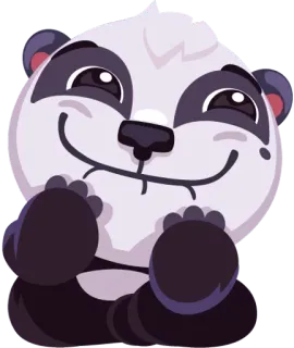 😏 Panda, Fofo, Feliz, Animal, Adesivo telegram sticker