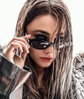 ▪️ donna, ritratto, modella, moda, occhiali da sole, bellezza telegram sticker