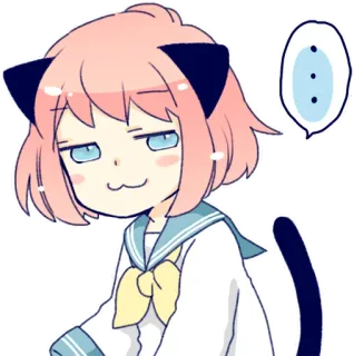 😏 Anime, Gato, Fofo, Sticker, Mangá, Presunçoso telegram sticker