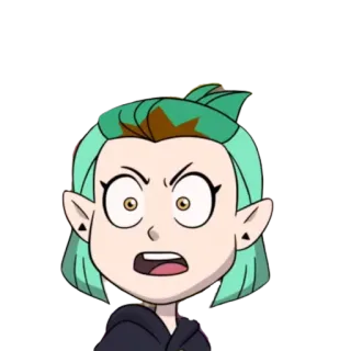 😮 Amity Blight The Owl House การ์ตูน, โกรธ, ตัวละคร, ดิสนีย์, บ้านนกฮูก telegram sticker