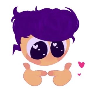 ☺️ amore, carino, emoji, occhi a cuore, timido, cartone animato telegram sticker