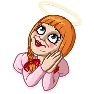 😇 ангел, мультфильм, персонаж, стикер telegram sticker