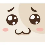 🤩 triste, fofo, emoji, rosto, expressão, kawaii telegram sticker