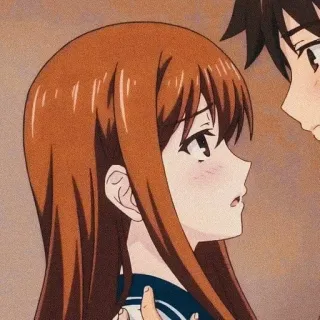 🌟 Anime, Couple, Romance, Embarrassé, Timide telegram sticker