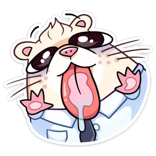 😛 hamster, cartoon, sticker, funny, cute, animal telegram sticker