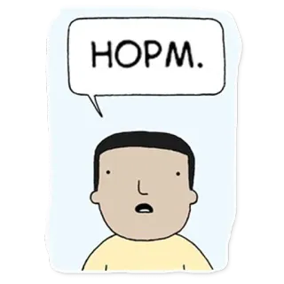 😙 HOPM. fumetto, cartone animato, espressione, personaggio telegram sticker