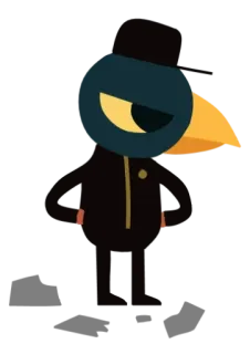 😡 pássaro, personagem, animação, desenho animado whatsapp sticker