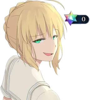 😏 Saber Fate/stay night Anime, suffisant, blonde, Fate, serviteur telegram sticker