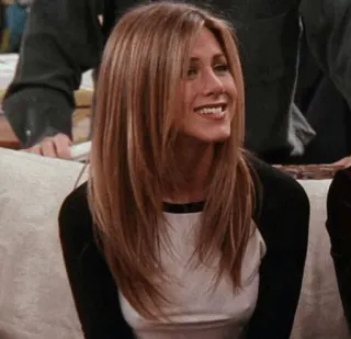 😬 Rachel Green Friends Jennifer Aniston, Serial TV, Lata 90., Sitcom, Portret, Kobieta telegram sticker