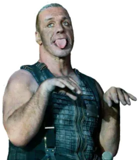😛 Till Lindemann Rammstein, cantante, metal, música whatsapp sticker