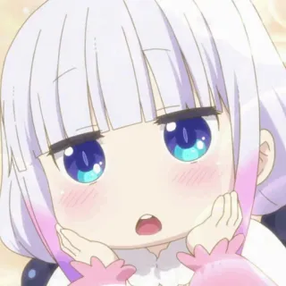 ✨ Kanna Kamui Miss Kobayashi's Dragon Maid Anime, Kanna, Kanna Kamui, Kawaii, Dragon Maid telegram sticker