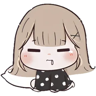 🐼 chibi, anime, kartun, imut, gadis, stiker telegram sticker