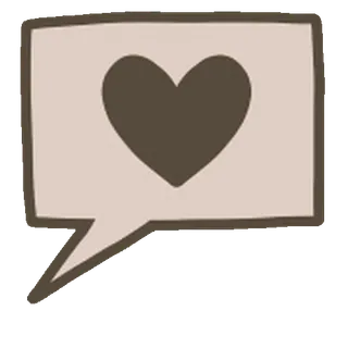 ๐ heart, love, chat bubble, message, conversation whatsapp sticker