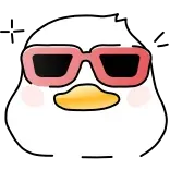 😎 duck, cute, sunglasses, cartoon, sticker, cool whatsapp sticker
