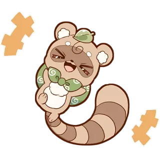 Таноки-тян @Nyasticks whatsapp stickers