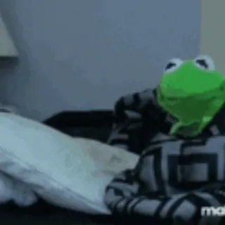 💤 Kermit 科米蛙, 木偶, 布偶, 表情包, 放松, 睡觉 whatsapp sticker