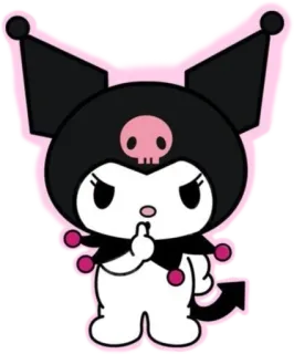 🤫 Kuromi Kuromi, Sanrio, Anime, Desenho animado, Adesivo telegram sticker