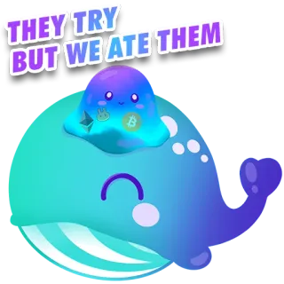 😋 THEY TRY BUT WE ATE THEM Wal, Krypto, Bitcoin, Ethereum, Essen, Erfolg, Digitale Währung, Investition telegram sticker