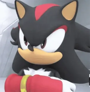 🤨 Shadow the Hedgehog hedgehog, shadow, sonic, animal, cartoon telegram sticker